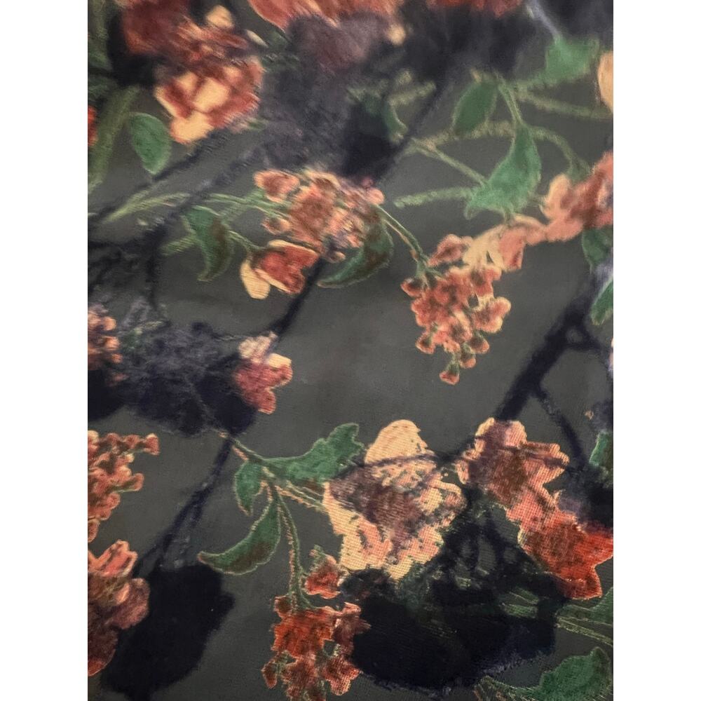 Tommy Hilfiger Navy Floral Velvet Detail Dress – Size 6 - Picture 4 of 7
